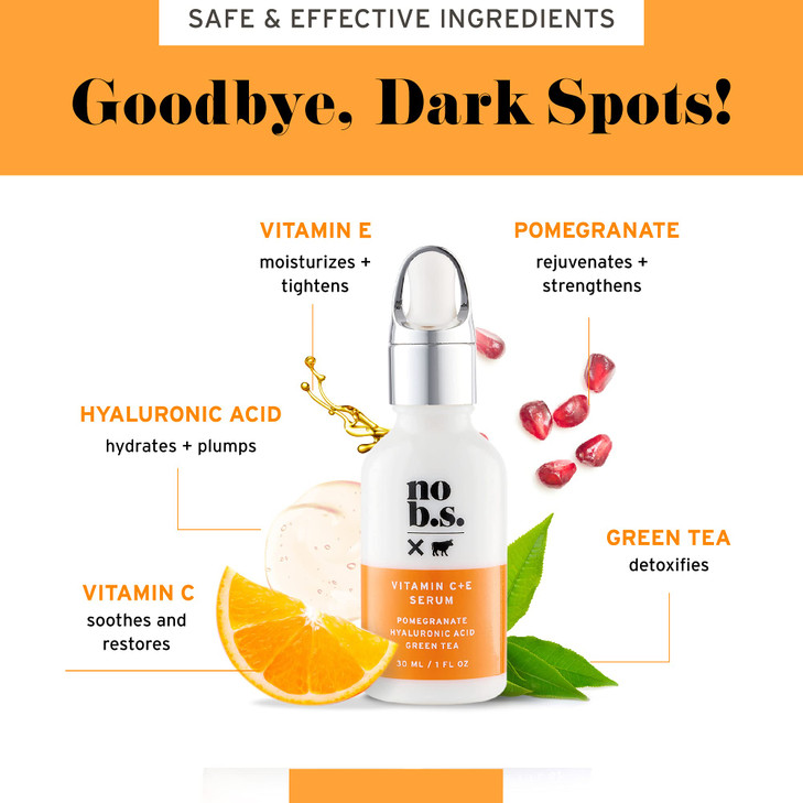 No Bad Stuff - Fresh + Smooth Duo - Vitamin C + E Serum & Retinol Night Cream, Boosts, Hydrates, and Reduces Wrinkles & Dark Spots (1 fl oz each)