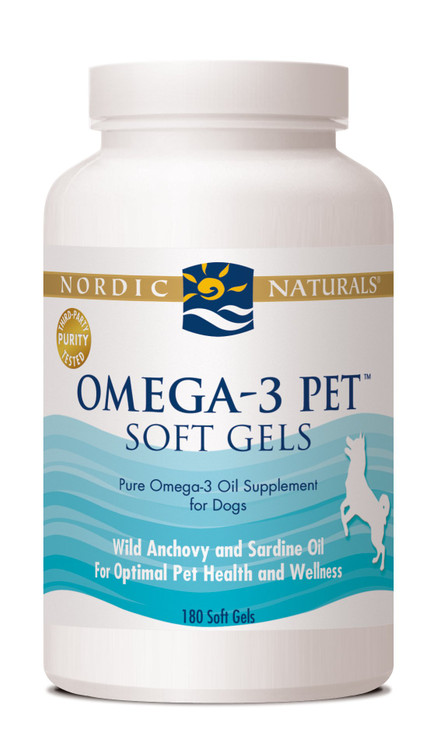 Nordic Naturals Omega-3 Pet, Unflavored - 330 mg Omega-3 Per Soft Gel - 2 Pack - 360 Total Soft Gels - Fish Oil for Dogs with EPA & DHA - Promotes He