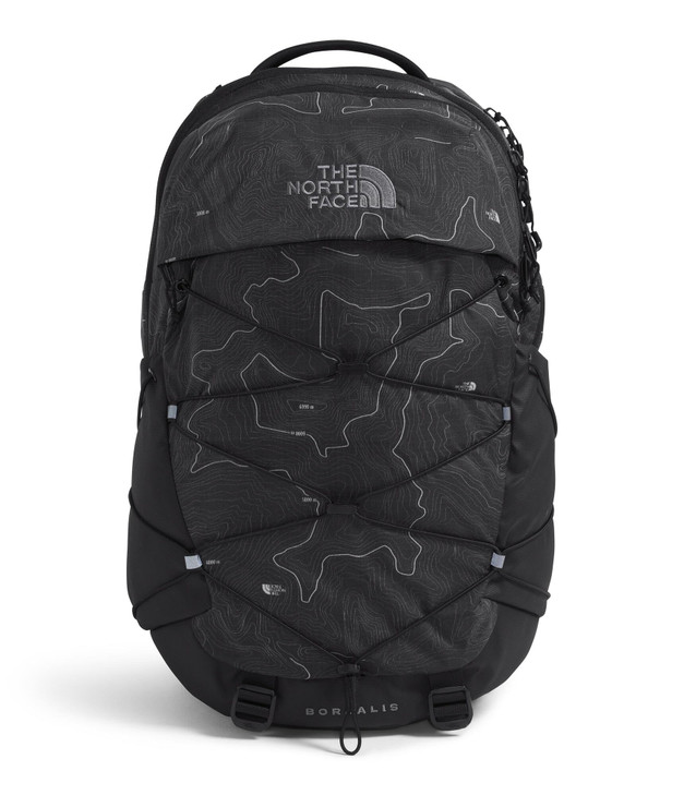 The North Face Borealis Commuter Laptop Backpack - PFAS Free, TNF Black Topo Print/Smoked Pearl, One Size
