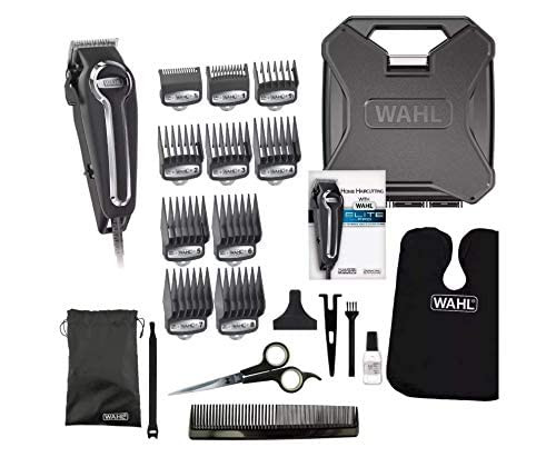 WAHL Clipper Elite Pro High Performance Haircut Kit for Men with Hair Clippers, Secure fit Guide Combs with Stainless Steel Clips by The Brand Used b