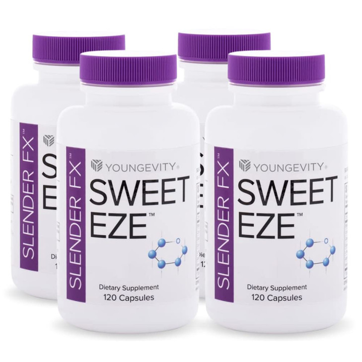 Youngevity Slender FX Sweet EZE - 4 Pack 120 Capsules per Bottle