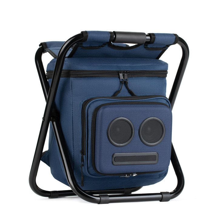SUPER REAL Backpack Cooler Chair with Speakers. 20-Watt Bluetooth Speakers for Parties/Festivals/Boat/Beach/Camping. Rechargeable, Works with iPhone