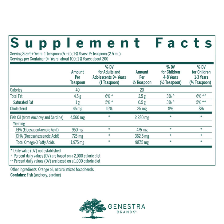 Genestra Brands Super EFA Liquid | Supports Cardiovascular Health, and The Development of Brain, Eyes, and Nerves in Children* | 16.9 Fl Oz | Natural