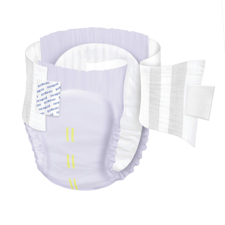 FitRight Extra-Stretch Heavy Absorbency Adult Diapers, FSA/HSA Eligible,80 Count, Waist Size 30"-52" ,M/L, Incontinence Briefs for Men and Women, Dis