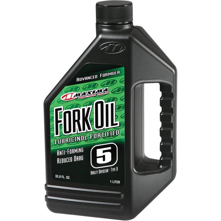 Maxima 54901 5WT Standard Hydraulic Fork Oil - 1 Liter Bottle