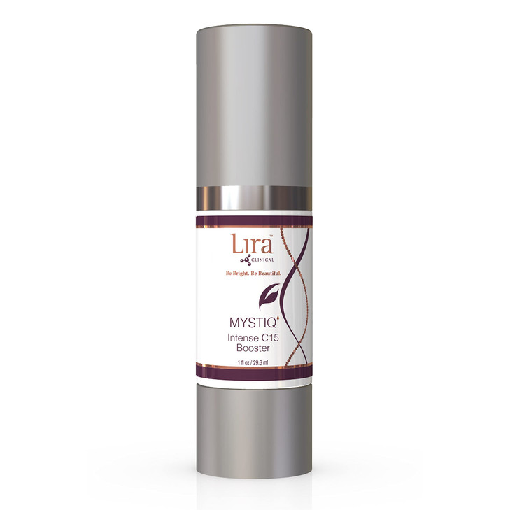 Lira Clinical MYSTIQ Intense C15 Booster - Intense 15% Vitamin C Serum - Serum for Pore Minimizing & Dark Spots with Plant Stem Cells & Hyaluronic Ac