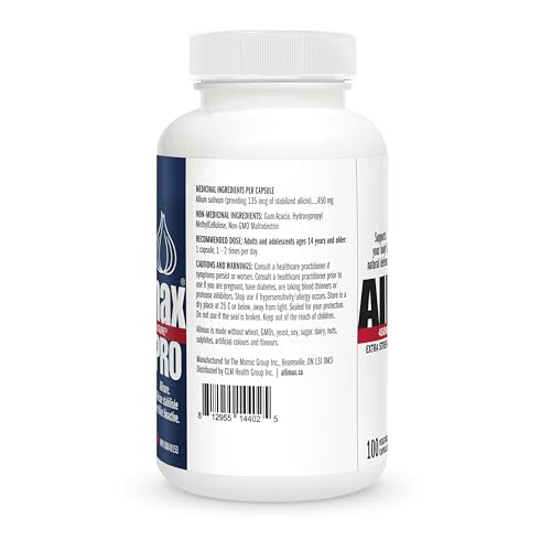 Allimax Pro Practitioner Strength 450 mg Allicin from Garlic, 100 Vegetarian Capsules (Vegicaps), Stabilized AlliSURE® Allicin, Supports Normal Immun