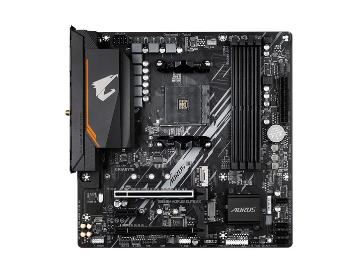 GIGABYTE B550M AORUS Elite AX (rev 1.3) AMD AM4 mATX Motherboard, Supports Ryzen 5000/4000/3000 Processors, DDR4, 5+3 Power Phase, 2X M.2, PCIe 4.0,