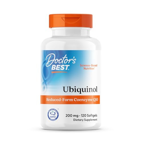 Doctor's Best Kaneka Ubiquinol 200 mg Supplement for Men & Women - Reduced Form CoQ10, Coenzyme Q10 200mg for Antioxidants & Heart Health Support, No