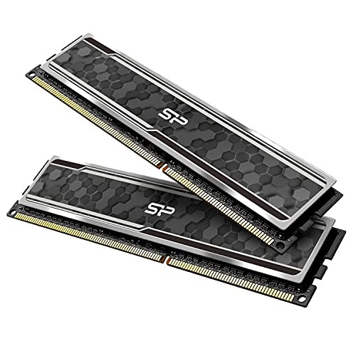Silicon Power Value Gaming DDR4 RAM 32GB (2x16GB) 3200MHz (PC4 25600) 288-pin CL16 1.35V UDIMM Desktop Memory Module with Heatsink Grey SP032GXLZU320