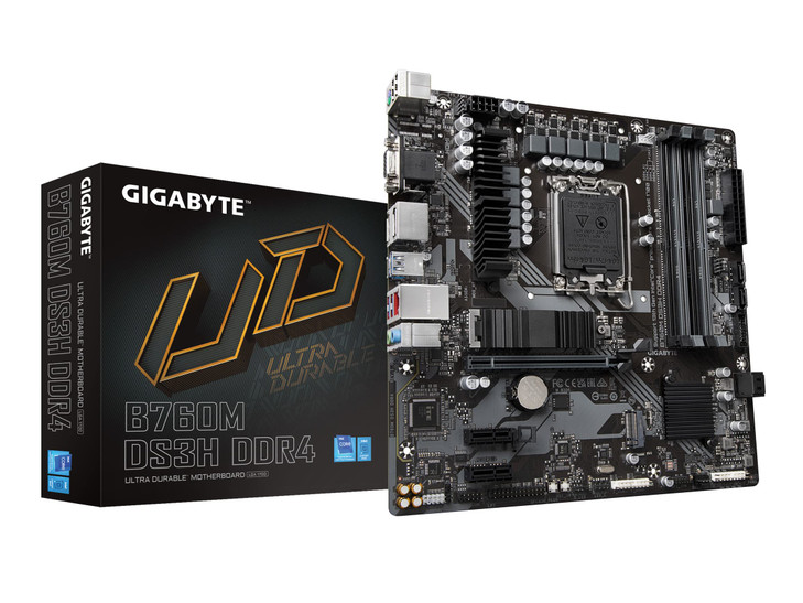 GIGABYTE B760M DS3H DDR4 Intel LGA 1700 mATX Motherboard, Supports Intel Core 14th/13th/12th Gen, DDR4, 6+2+1 Power Phase, 2X M.2, PCIe 4.0, USB-C, 2