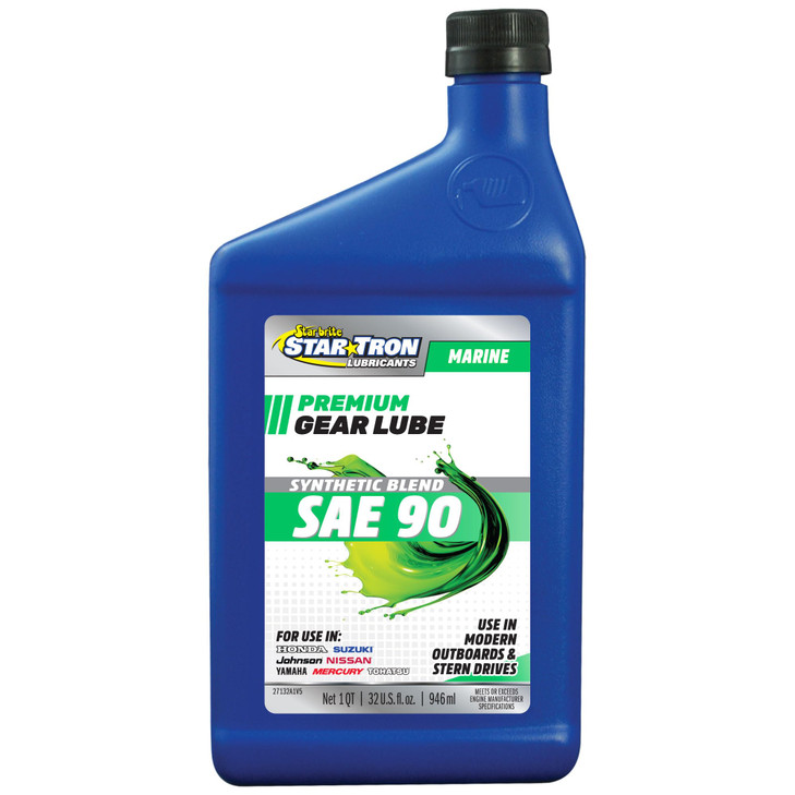 STAR BRITE Star Tron Hypoid 90W Lower Unit Gear Lube - Ultimate Marine Grade Lubricant for Outboard Motors & Stern Drives - 32 OZ (027132)