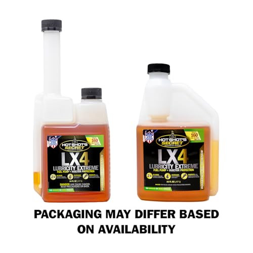 Hot Shots Secret LX4 Lubricity Extreme 16 oz Squeeze  Treats 160 Gallons  Fuel Additive for Gasoline and Diesel Engines, Lubricates and Protects F