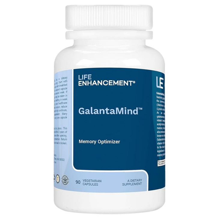 Life Enhancement Galantamind Brain Supplement for Memory and Focus - Vitamin B5 & Galantamine Supplement - Mental Clarity & Cognitive Enhancement (8m