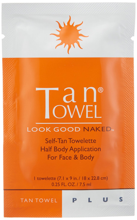 Tan Towel Half Body Plus Self-Tan Towelettes 50 Pack
