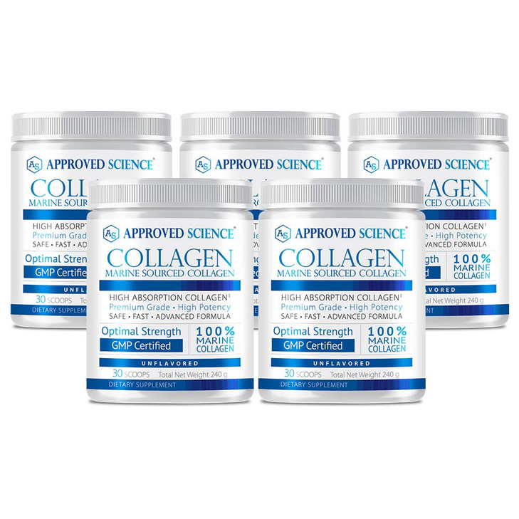 Approved Science Collagen Powder - Skin and Hair - 150 Scoops - Five Month Supply