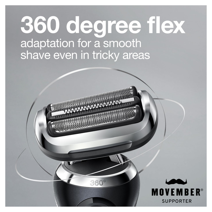 Braun Electric Razor for Men, Waterproof Foil Shaver, Series 7 7027cs, Wet & Dry Shave, with Beard Trimmer, Rechargeable, Charging Stand and Travel C