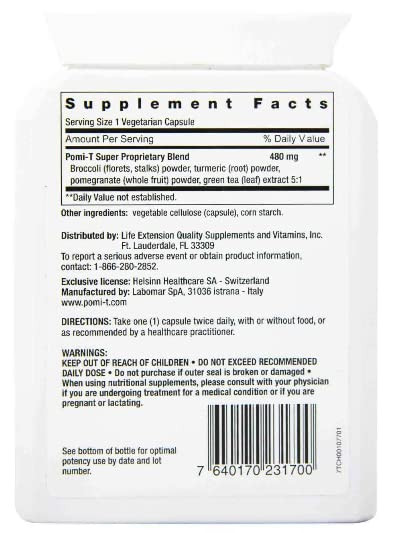 Pomi-T Polyphenol Food Supplement 60 Capsules (Pack of 3) by PomiT