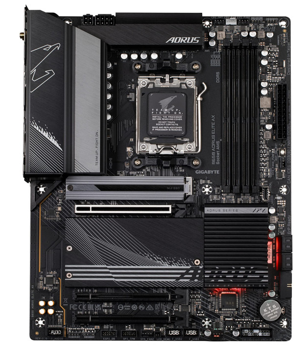 GIGABYTE B650 AORUS Elite AX (AM5/LGA 1718/ AMD B650/ATX/ 5-Year Warranty/DDR5/ M.2/ PCIe 5.0/USB 3.2 Gen2X2 Type-C/WiFi 6E/2.5GbE LAN/Q-Flash Plus/E
