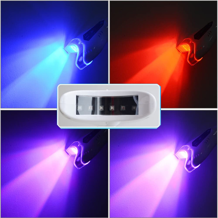 Pevor Teeth Whitening Lamp 6 LED Cold Light Teeth Bleaching System with 4 Colors Light, Remote Control, Easy to Use and Portable