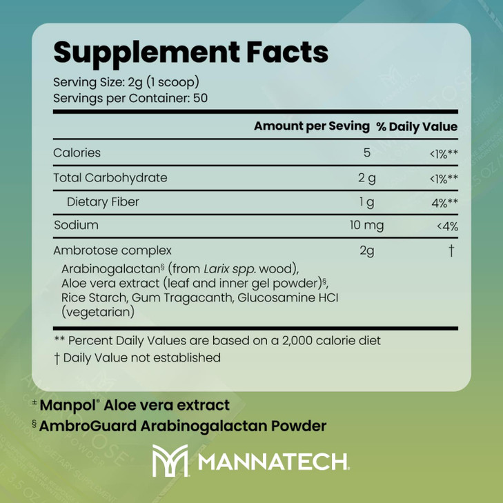Mannatech Ambrotose Complex Immune Support Supplement, Supports Cell-to-Cell Communication and a Healthy Immune Defense, with Manapol Powder - 100% A