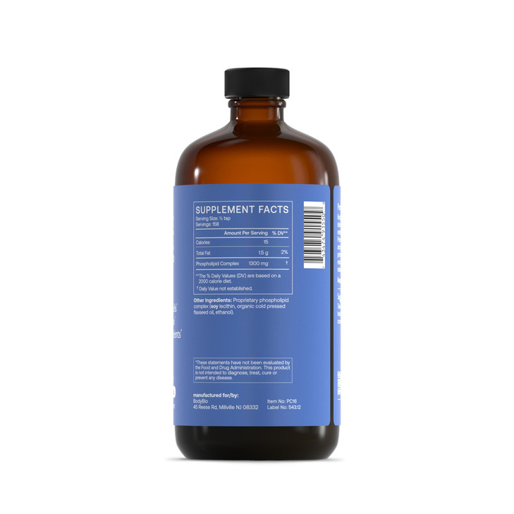 BodyBio PC - Phosphatidylcholine for Brain Health, Mental Clarity, Cognitive Function, Cellular Repair & Healthy Aging, Phospholipid Complex Suppleme