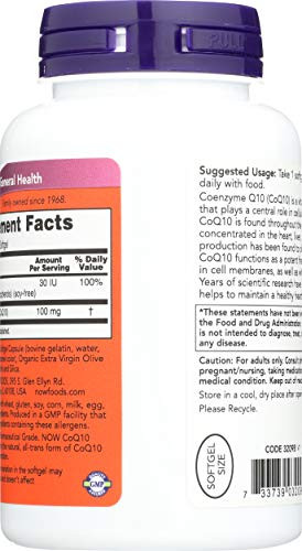 NOW Foods, Coq10 100mg, 150 Soft Gels