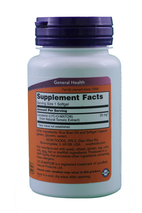 Now Foods Lycopene, 50 softgels / 20 mg (Pack of 2)