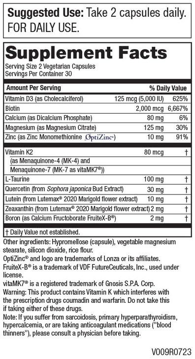 Purity Products Dr. Cannell's Advanced Vitamin D Women's Formula Fortified with Lutein and Biotin for Healthy Skin and Hair - 60 Vegetarian Capsules