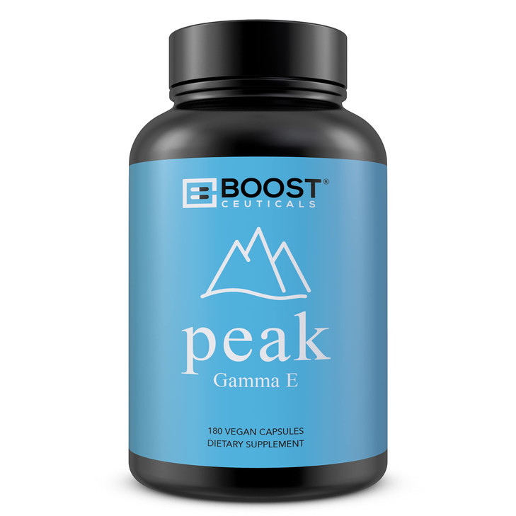 BoostCeuticals Vegan Vitamin e Gamma Tocopherol |180mg Gamma e Per Serving | Antioxidant Immunity Support | Non GMO No Magnesium Stearate No Silica G