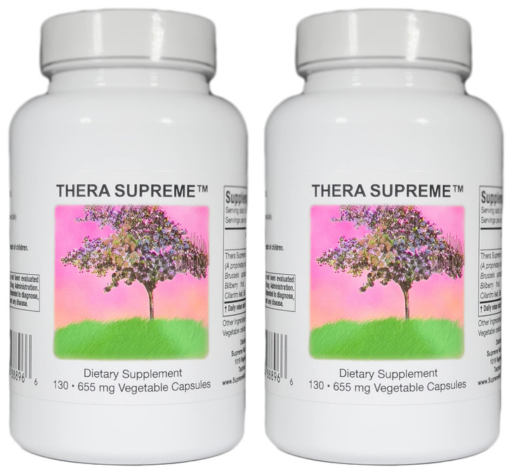 Supreme Nutrition Thera Supreme, 130 Pure Herbal Combination Vegetarian Capsules | 2 Pack