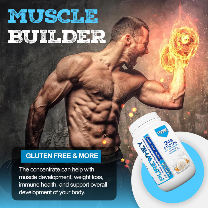 Pure Label Nutrition's Grass-Fed Vanilla Whey Protein Powder