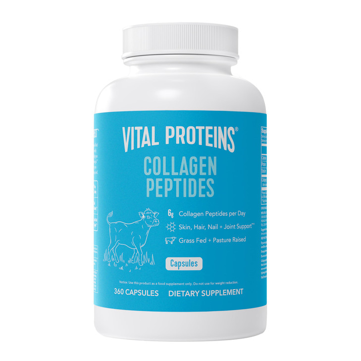Vital Proteins Collagen Peptides Capsules for Women, Collagen Supplement 360 Capsules