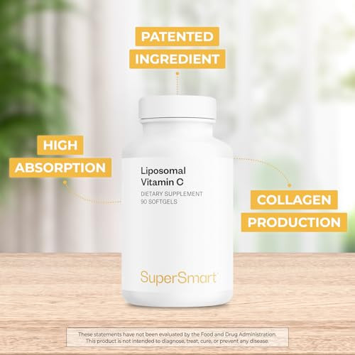 Supersmart - Liposomal Vitamin C Supplement 1005mg per Day (Superiror Absorbption) | Non-GMO & Gluten Free - 90 Softgels