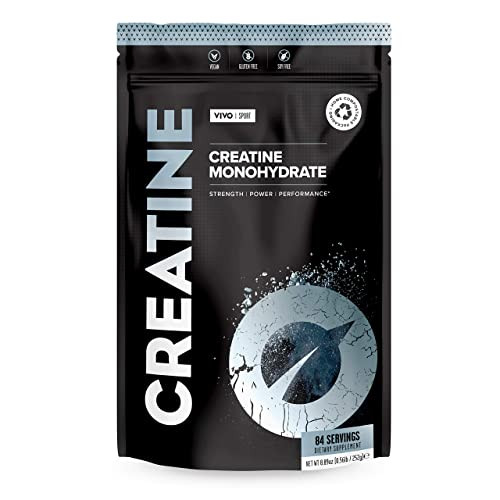 Vivo Life - Creatine Monohydrate Powder Micronised - Vegan, Unflavoured (8.8 oz, 84 Servings)