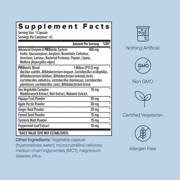 Zenwise Health Digestive Enzymes and Bromelain for Gut Health - Probiotic Multi Enzymes with Prebiotics and Probiotics for Women and Men for Digestiv