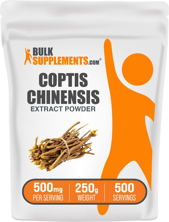 BulkSupplements.com Coptis Chinensis Extract Powder - Golden Thread Supplement, Herbal Supplement - Vegan & Gluten Free, 500mg per Serving, 250g (8.8