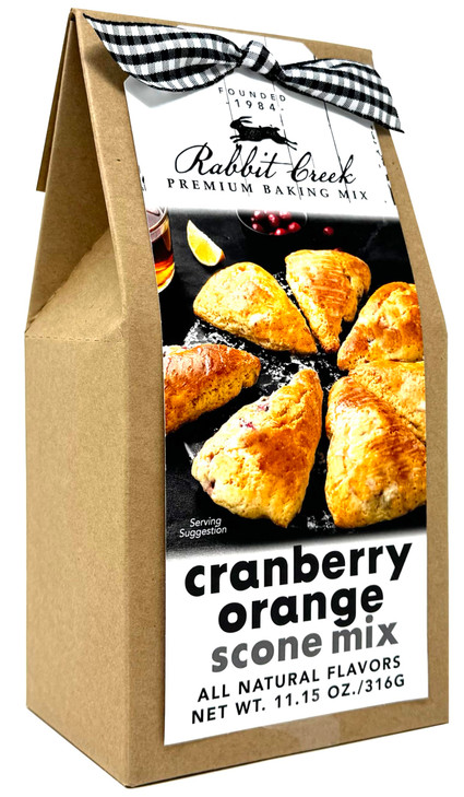 Rabbit Creek Cranberry Orange Cream Scone Mix  Easy To Make Scone Mix, Made in the USA, Cranberry Orange Scones Mix