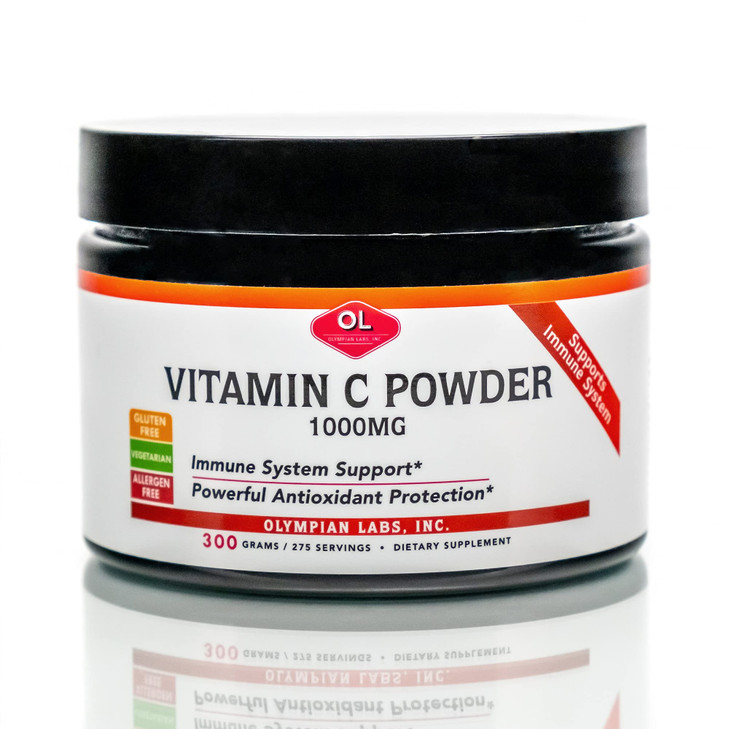 Olympian Labs Concentrated Vitamin C Powder, 1000mg 275 Servings, Immune System Support, Natural Powerful Antioxidant