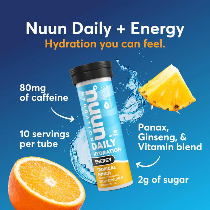 Nuun, Supplement Energy Tropical Punch Box, 10 Count, 8 Pack