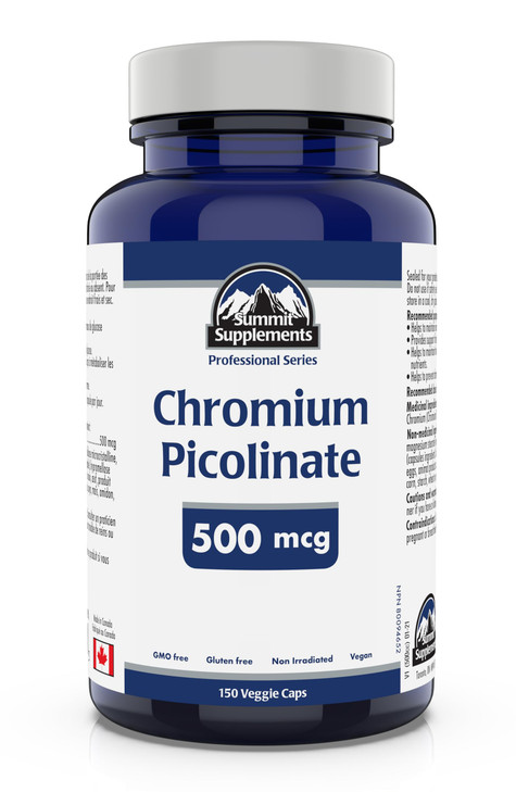 Summit Supplements, Chromium Picolinate 500 Mcg, 150 Veggie Caps, Professional Series