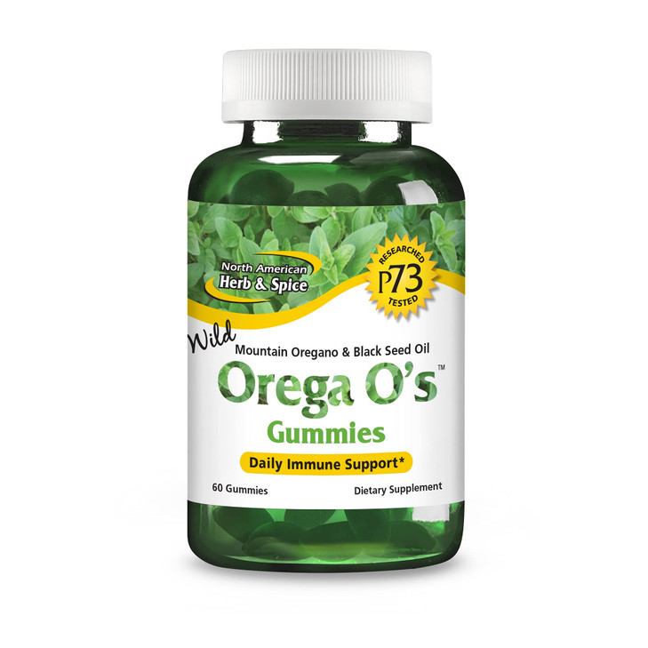 NORTH AMERICAN HERB & SPICE Orega Os - 60 Gummies - Daily Immune Support - With Wild Mountain Oregano & Black Seed Oil - Non-GMO - 30 Servings