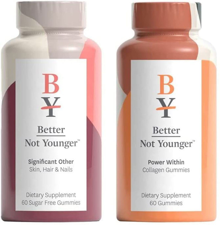 Better Not Younger Power Within Skin & Scalp Collagen Dietary Supplement and Significant Other Hair, Skin, & Nails Dietary Supplement Bundle, Gluten-