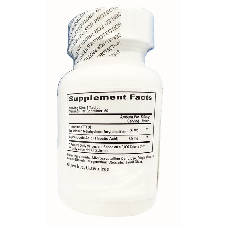 Cardiovascular Research Lipothiamine B Supplement 120 Tablets - Vitamin B1 Now with Alpha Lipoic Acid - 2 X 60 Count