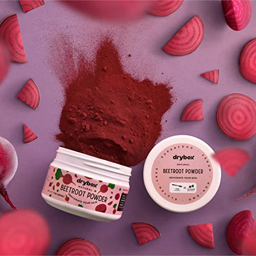 drybox Beetroot Powder, Pure Non-GMO Beets Superfood, Nitric Oxide Booster, 7 Ounces (200 Gram)