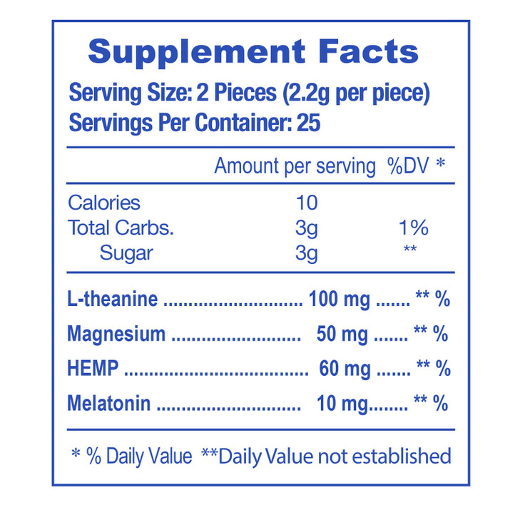 E-Z Nite Hemp + Melatonin Sleep Gummies with L-Theanine, Magnesium | Helps You Stay Asleep Longer | Non-Habit Forming Non-GMO, Gluten Free | Strawber