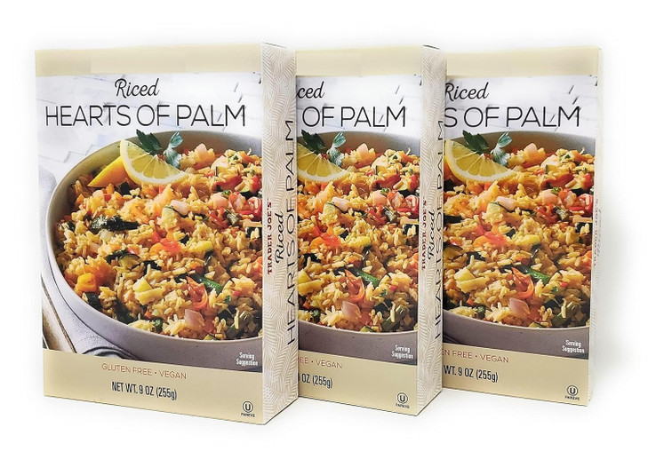 Riced Hearts of Palm Gluten Free and Vegan Net Wt. 9 Oz (255g) - Pack of 3