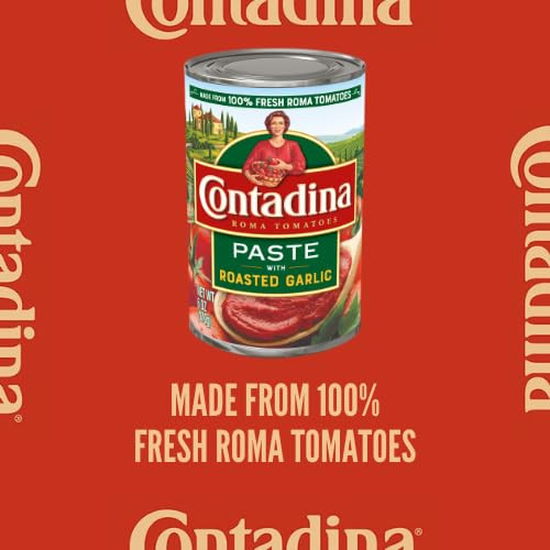 Contadina Tomato Paste with Roasted Garlic, 6 oz (Pack of 12)