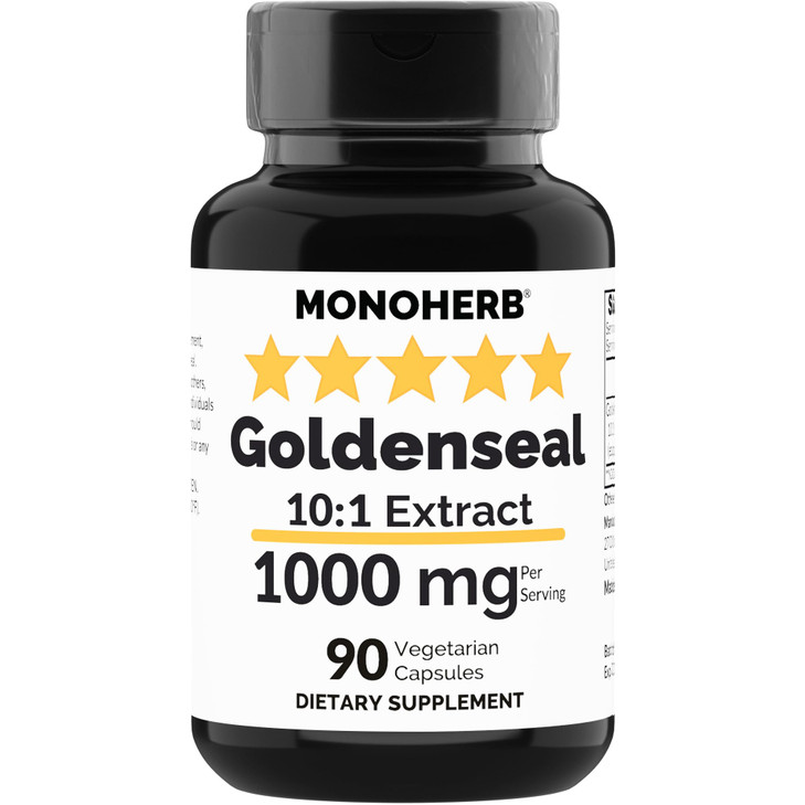 MONOHERB Goldenseal Extract 1000 mg - 90 Vegetarian Capsules