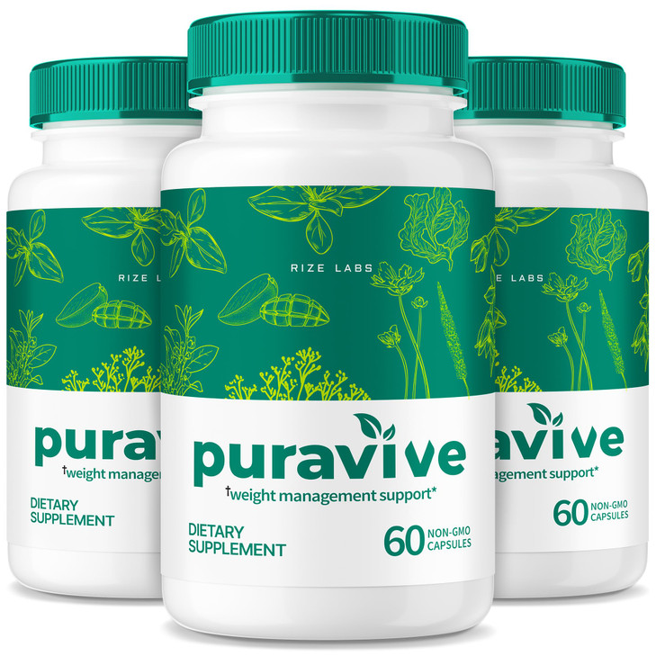 rize labs (Pack of 3 Puravive WeightLoss Capsules, Exotic Rice Capsule Reviews, Weight Support BAT Levels, Detox & Cleanse, All-Natural Easy to Swall